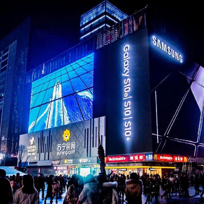 Resolución comercial del gabinete de pantalla LED P10 128×72 para al aire libre