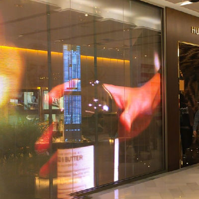 Colores de encargo del aspecto LED display1000*500mm de la LMS-malla transparente comercial de P8