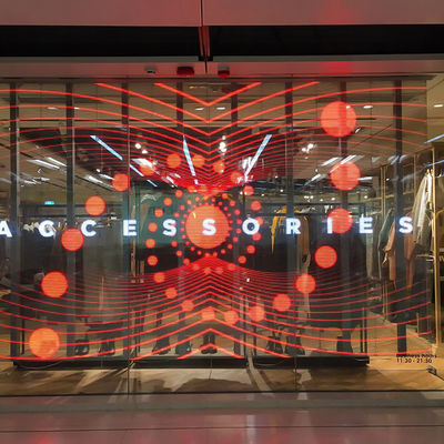 La pantalla LED del centro comercial P25, LED transparente artesona 1000×1000m m IP65 impermeable