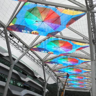 Pantalla LED comercial transparente, transparencia de la pantalla P3.9 de SMD 3510 LED alta