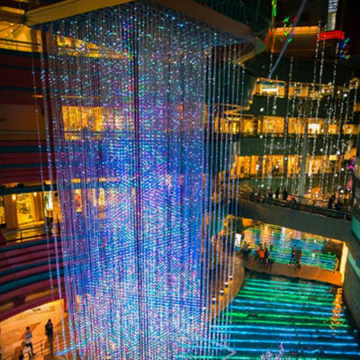 Prenda impermeable de la transparencia de la pantalla LED de SMD Dot Flexible Outdoor alta