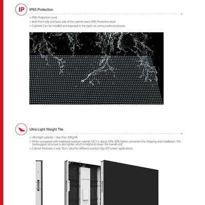 Pantalla LED a todo color fija de SMD P10, los paneles al aire libre impermeables de la pantalla del LED